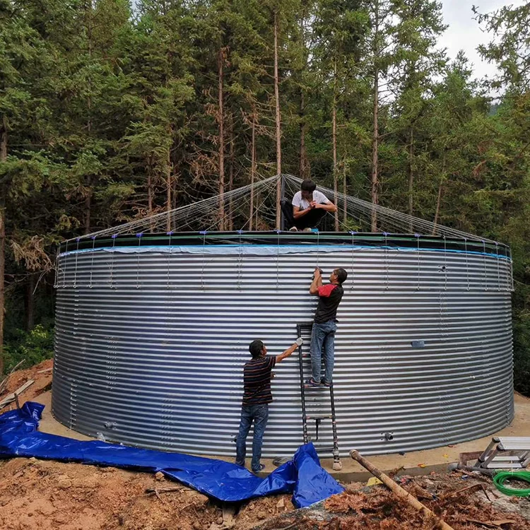 11m diameter  closed top  Corrugated Water Tanks  320 m3  PRICE