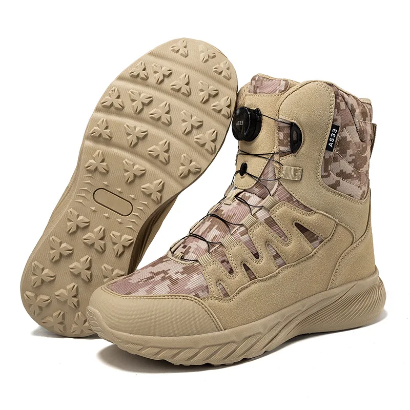 Outdoor Hiking High Top Sports Shoes China Wear-resistant Desert Tactical Anti-slip Safety Boots