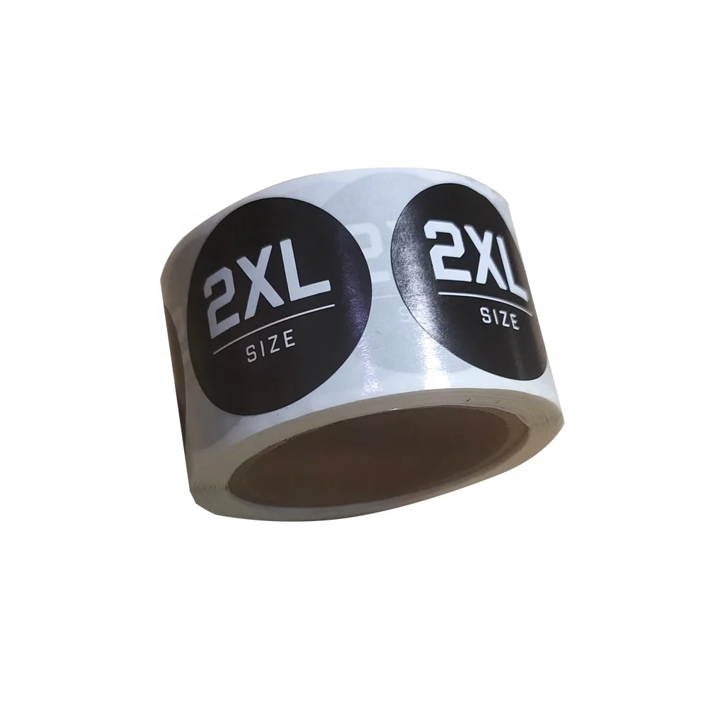 Пользовательские печатные круглые наклейки размером XS S M L XL