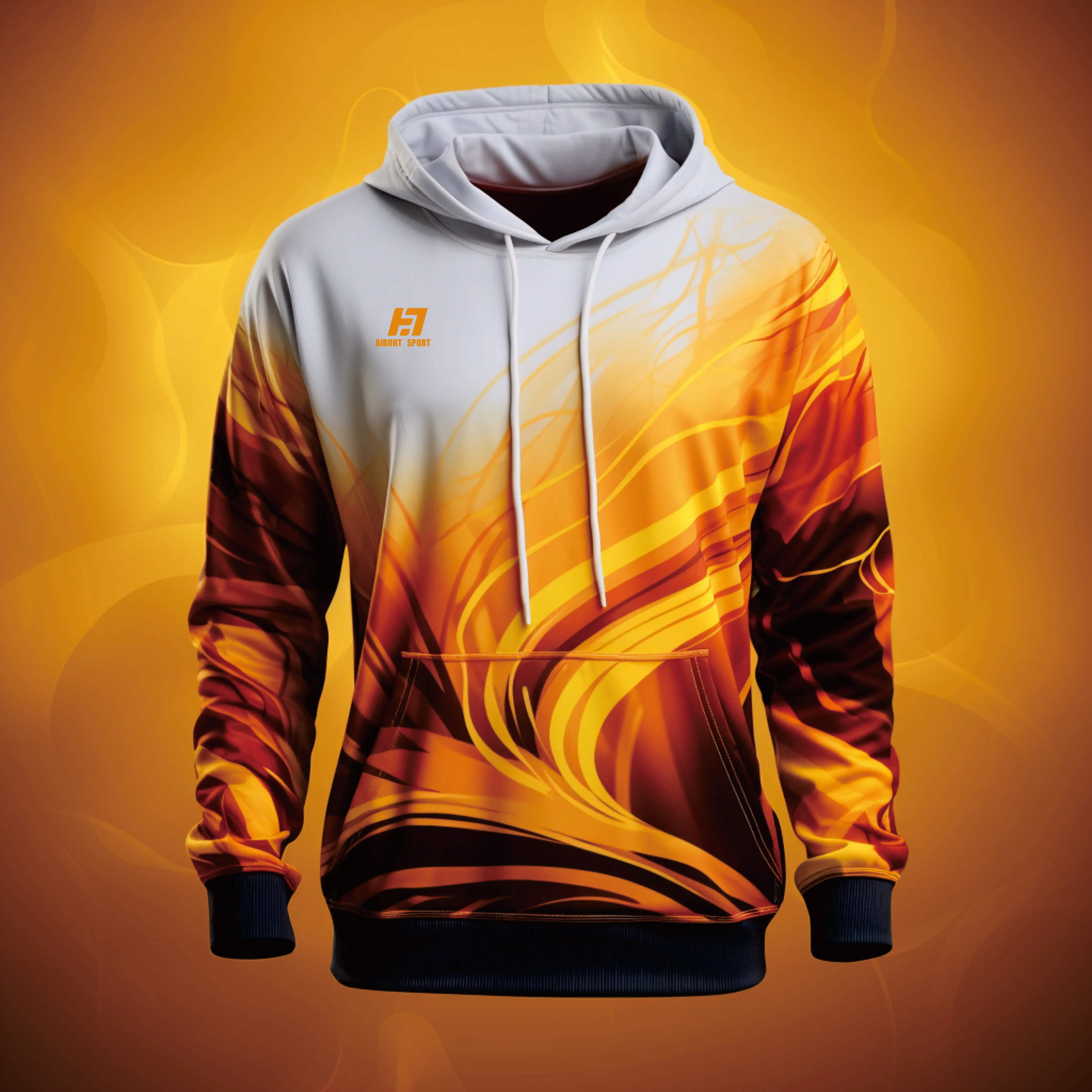 Aibort Wholesale Custom Sublimation Blank Zipper Terry Snap Hoodie Drop Shoulder Black Embroidered Fleece Lined Sweatshirt/