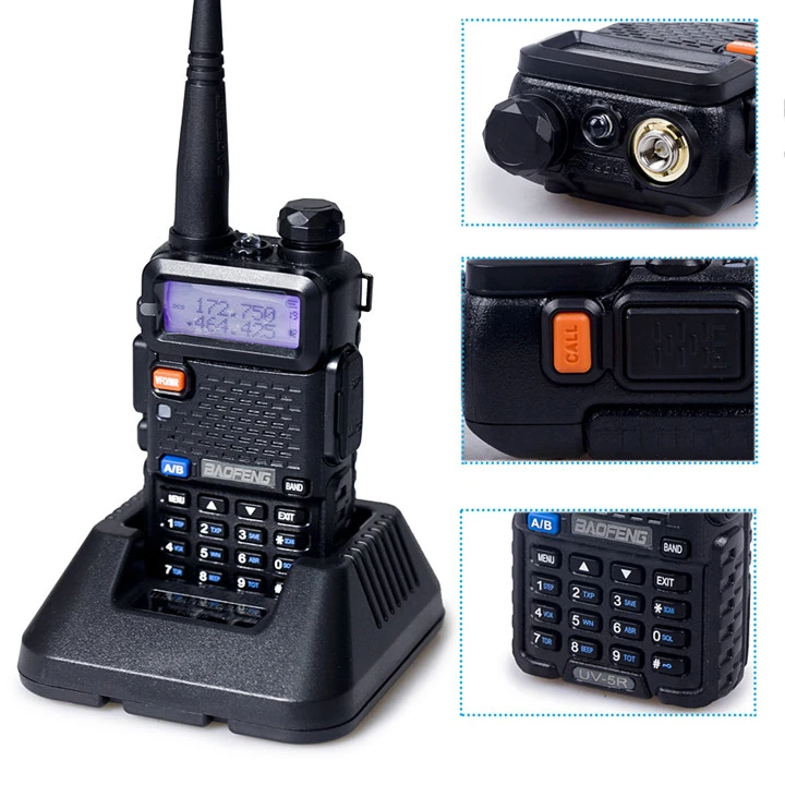 Оригинальный Baofeng UV-5R 8 Вт Dual Band иди и болтай Walkie Talkie “иди и высокая выходная мощность Ham двухстороннее радио УКВ/UHF Портативная радиостанция