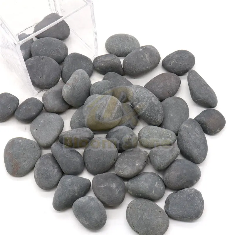 Hot Sell  River Black Pebble Washed Natural Black Pebble Beach  for Landscaping