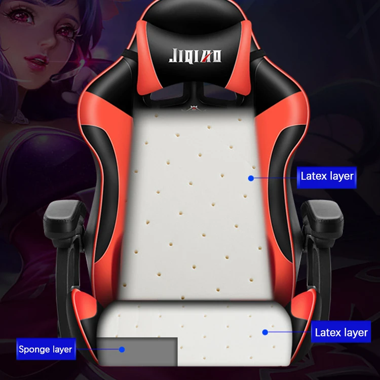 Wholesale cheap pink pc computer massage gaming chair with footrest for gamer