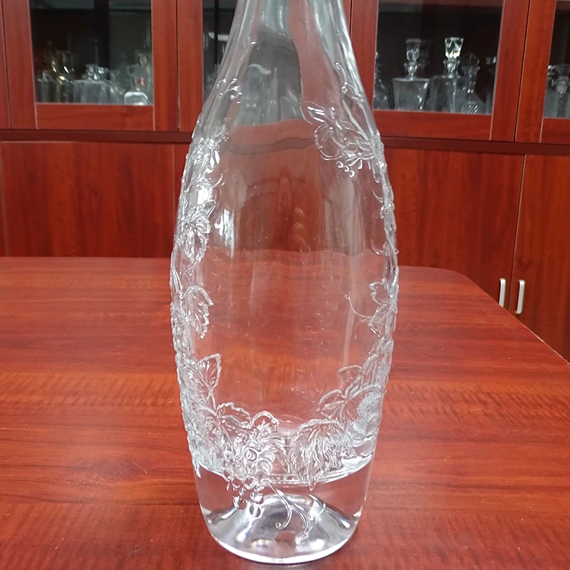 PISCO custom round vodka 750ml corked glass bottle liquor