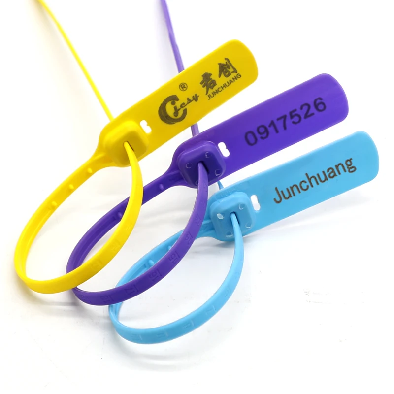 JCPS201 300/400/500mm plastic custom seal numbered tag plastic security seal