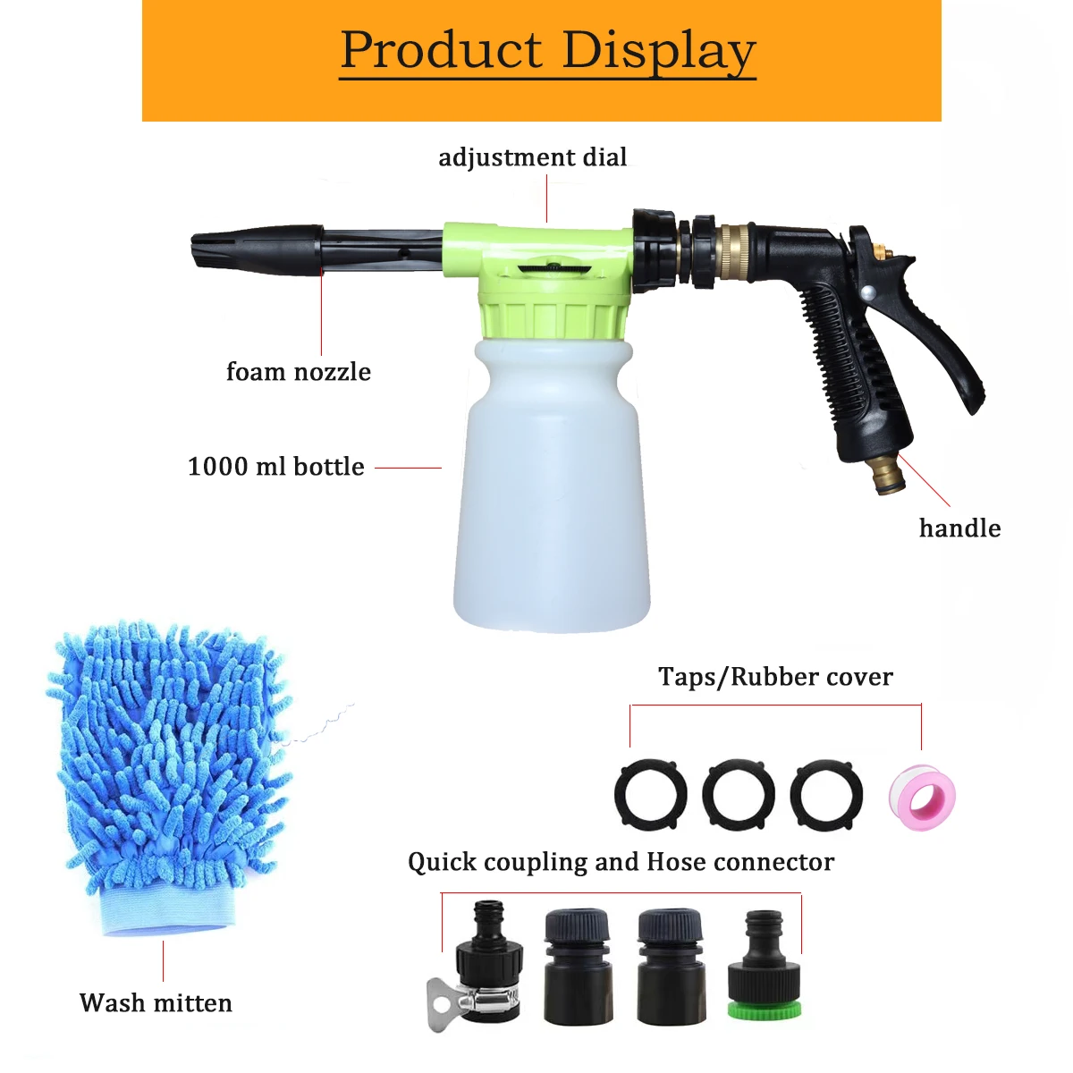 Multi-functional tools PB car foam gun Low Pressure Hose Snow Foam Gun Wash Foam Cannon