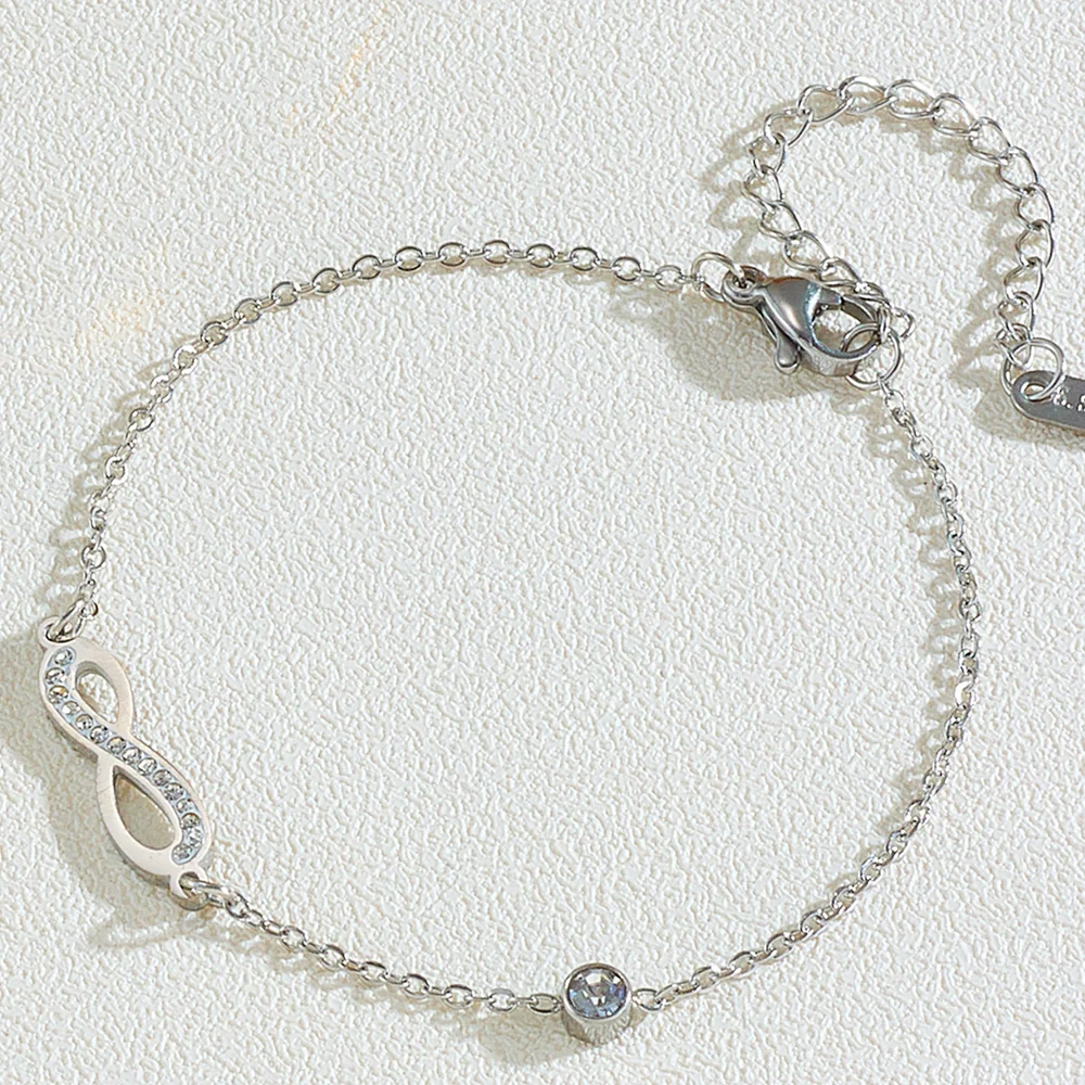 stainless steel infinity necklace gold infinity necklace pendants jewelry As Gift  Crystal 8 Infinite Necklace and bracelet