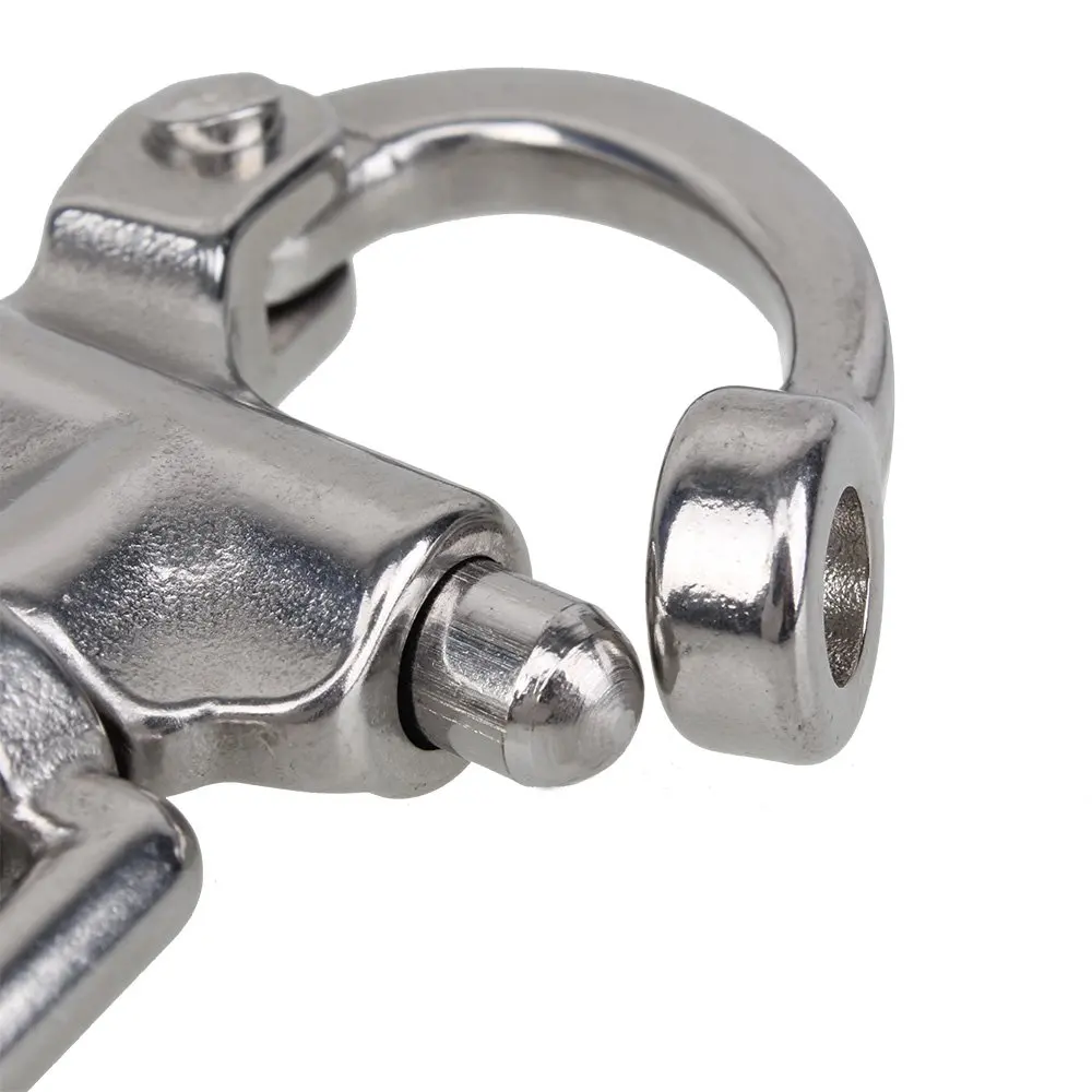Marine Hardware Stainless Steel 316 Quick Release Swivel Rotary Rotating Sailing Rigging Spring Eye Snap Hook Shackle
