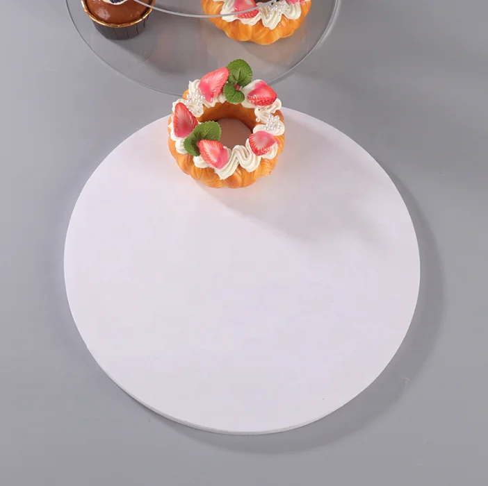 XJH Hot Selling White Cake Board Round Slice 12 inch Korean White Cake Drum Cake Boards 30cm Round Bakery Supplies
