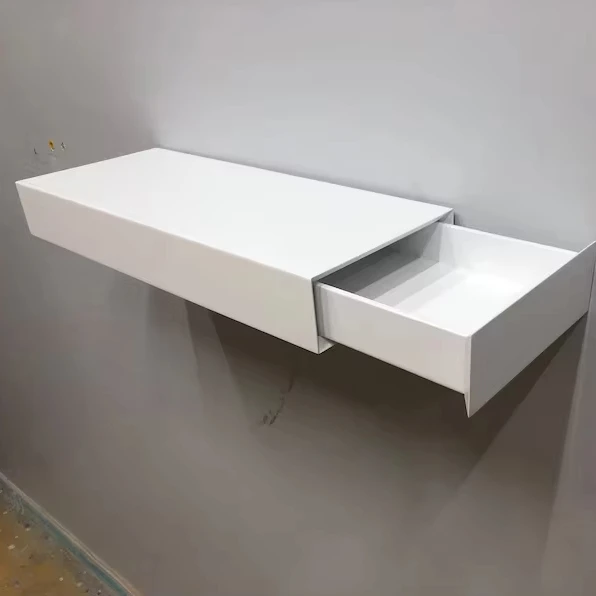 202408 Wooden  Hidden Drawers  Custom Size Floating Shelf Hidden Money Box Secret Gunsafe Shelf  Modern TV Cabinet Shelves