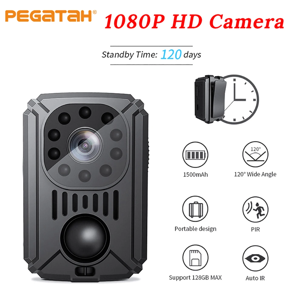 MD31 Mini Camera Body 1080P HD Security Pocket Night Vision Small Camcorder Cars Standby PIR Video Recorder CCTV Camera