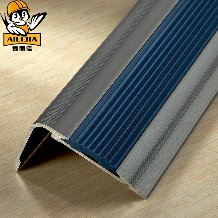 anodized carborundum antislip aluminium angle curved flooring stair nosing strips