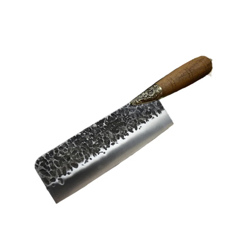 China Longquan High Carbon Stainless Steel Forged Sharp Small Kitchen Knife Chicken Wing Wooden Handle Light Cooking Knife