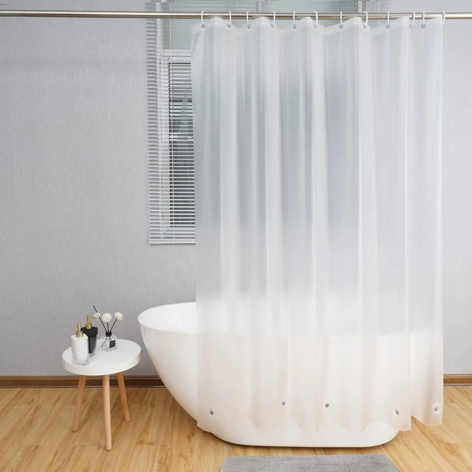 EVA/PEVA  70gsm 110gsm Frosted Shower Curtain Liner 3 Bottom Magnets 72*72inch For Bathroom shower