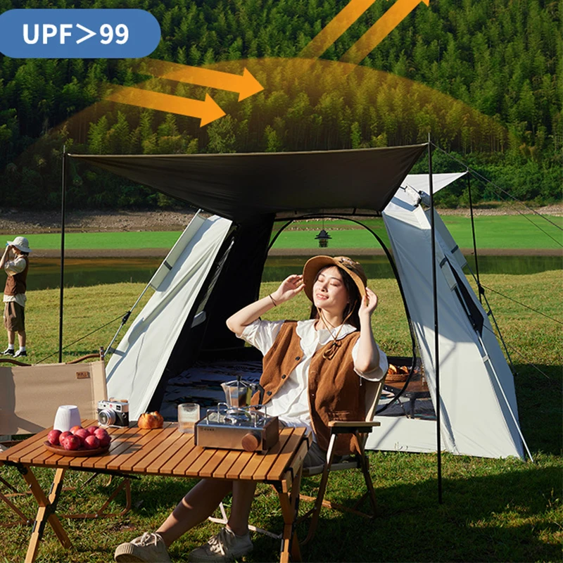 Entai New thickened waterproof sun protection 5 person camping tent tents camping outdoor waterproof large family outdoor tents