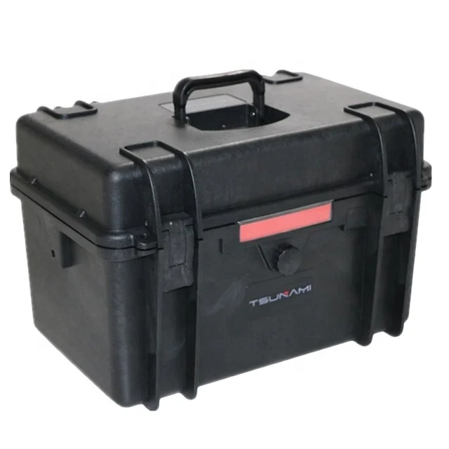 382323 waterproof Tsunami Heavy duty plastic equipment tool box ammo box with foam