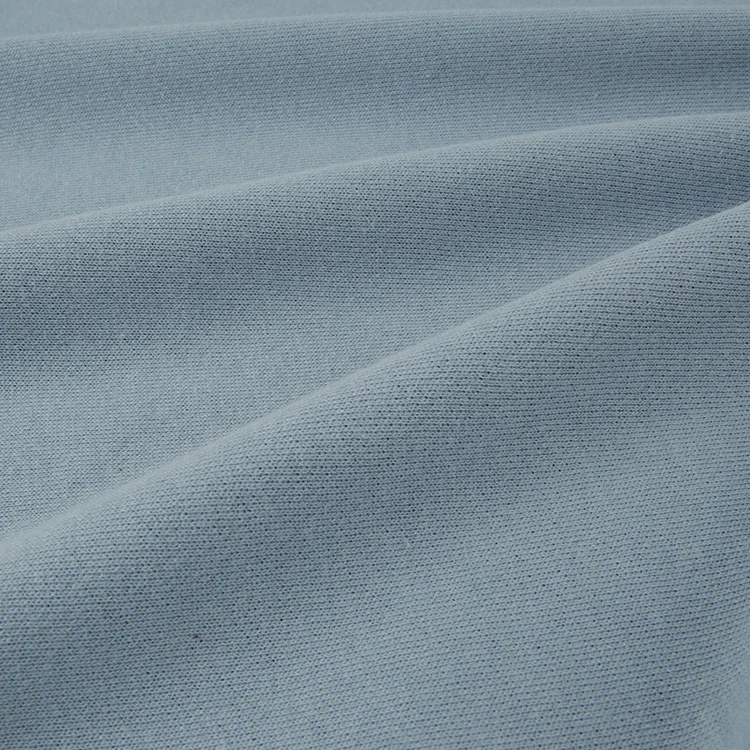 
245gsm CVC hoodie spandex fish scale small terry knitted fabric sportswear fabric 