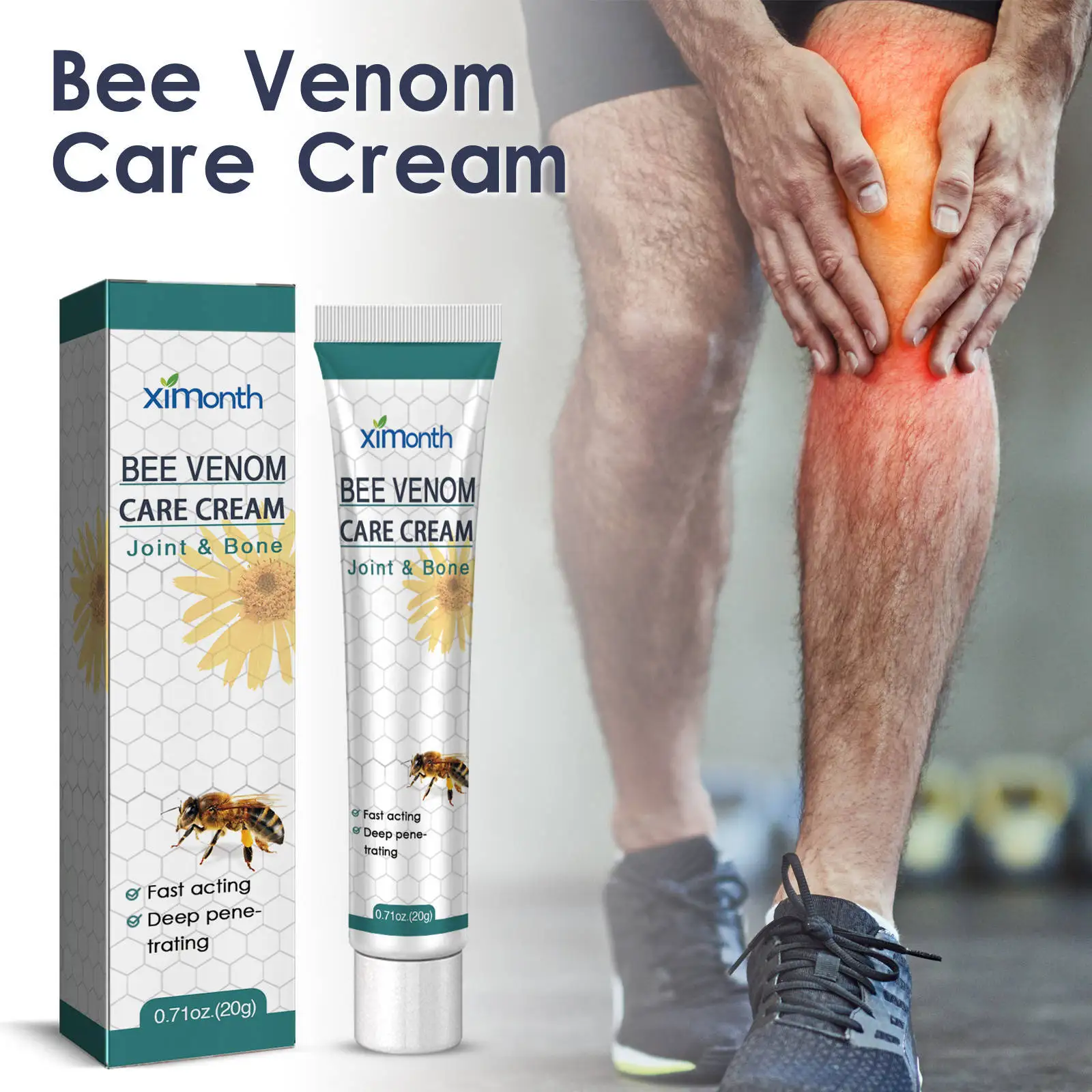Ximonth Bee venom joint ointment relieve foot knee shoulder neck lumbar joint JSKY massage care ointment