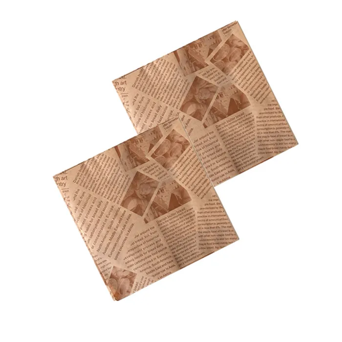 High Quality French Fries Paper Liner News Print Grease Proof Packing Paper Sheet Bread Liner Sheet