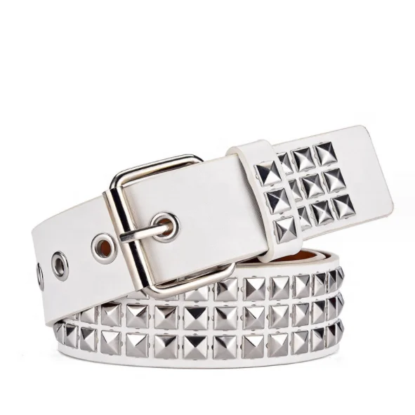 wholesale Punk Leather Studded Belt Square Beads Rivet Belts