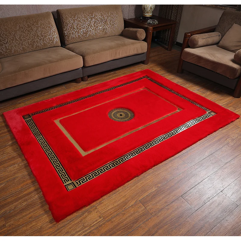 Faux Rabbit Fur Area Rug Shaggy Wool Carpet for Bedroom Living Room Home Decor Bedside Rug Extremely Comfortable Floor Mats