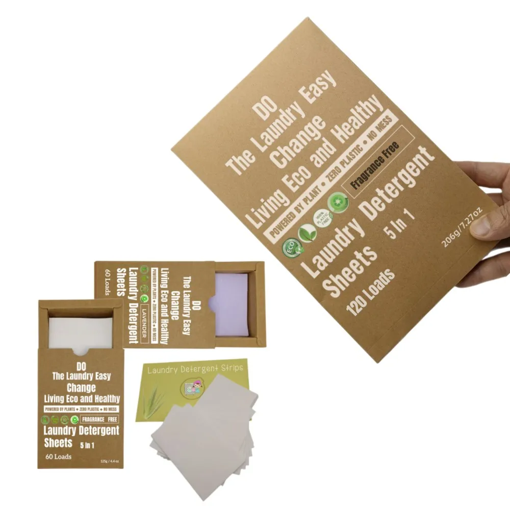 Private Label Eco-friendly Fresh Scent Deep Clean Detergent For Clothes No Plastic Laundry Detergent Sheets