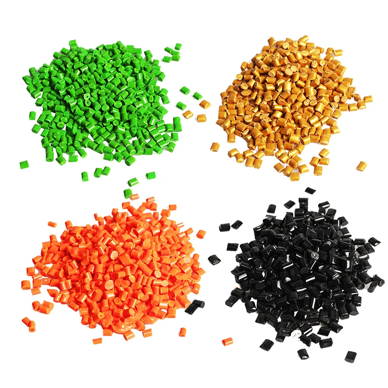 Pellets Recycled Plastic for Injection Masterbatch Black Bag White Packing PET ROHS Color Small Moulding Origin ABS Grey