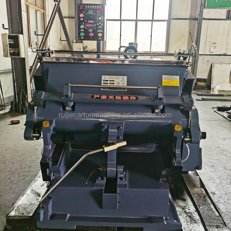 Carton box die cutter corrugated cardboard die cutting creasing rigid paper board semi automatic box making machine