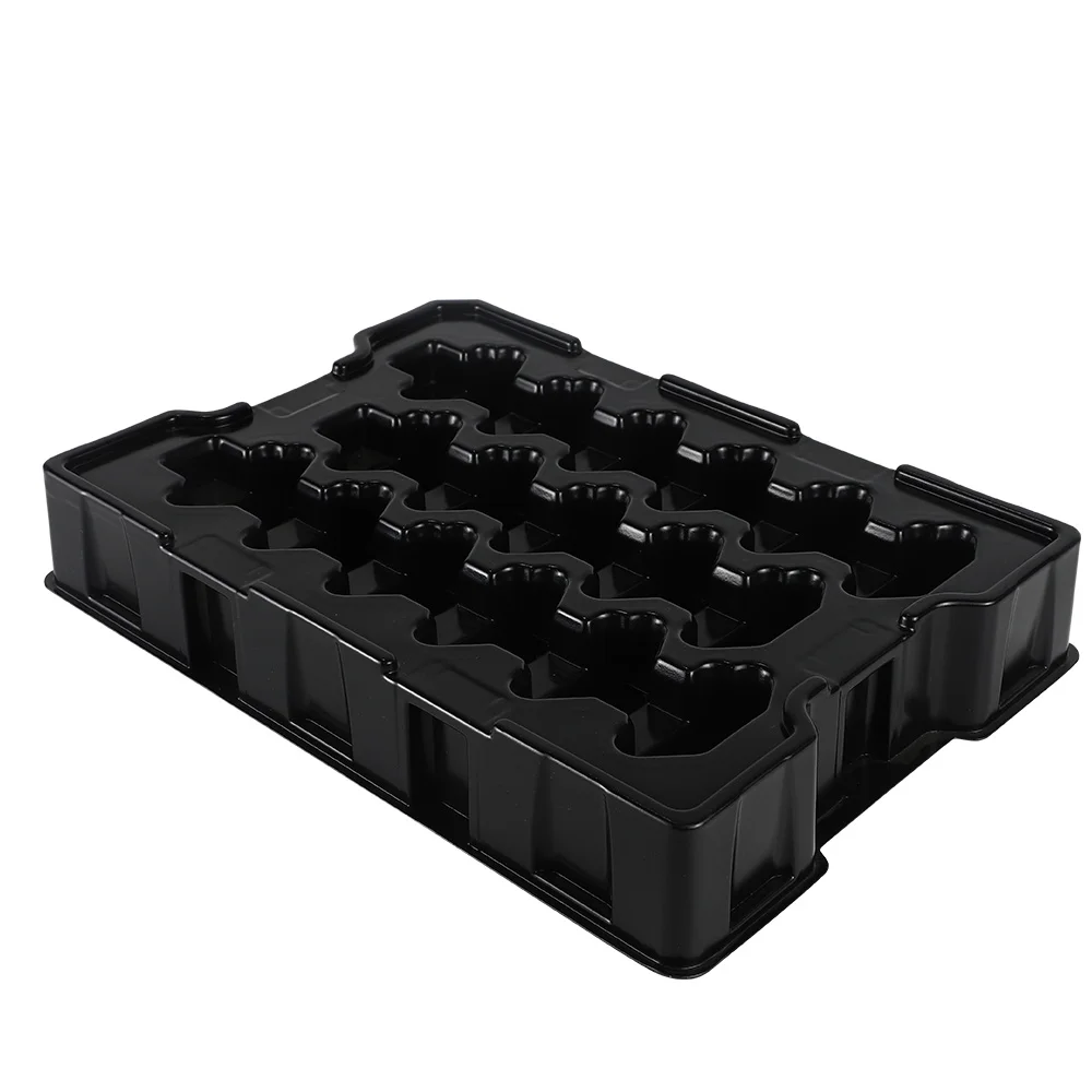 Plastic Blister  tray OEM Vacuum Form Process Custom Thermoform  Black ESD  PCB Plastic Tray