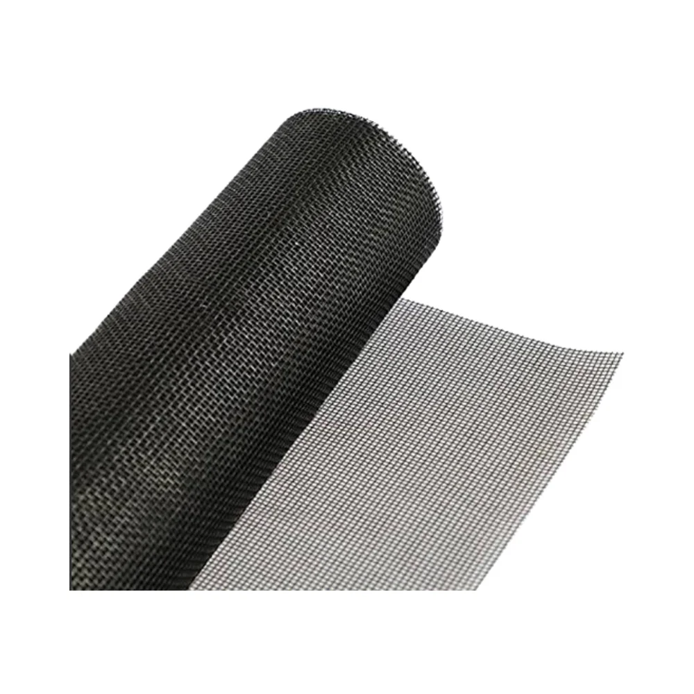 Plain Grey & Black Fiberglass Insect Screen Mesh Rolls for Door & Window Screening