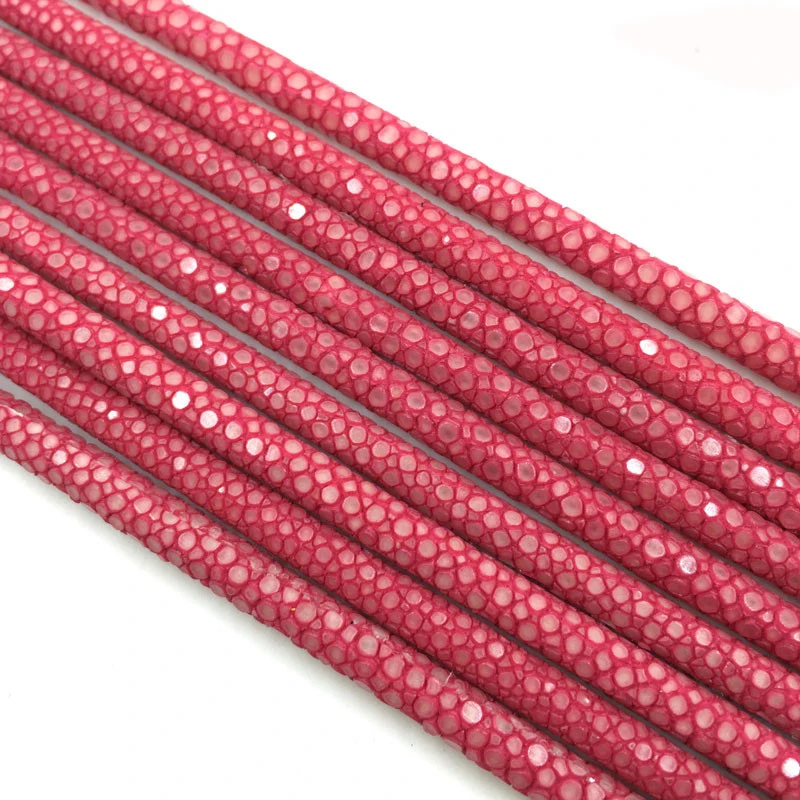 Wholesale Original Quality Assured Genuine Polished Customized Size Round Stingray Leather Cord For Luxury Bracelet making