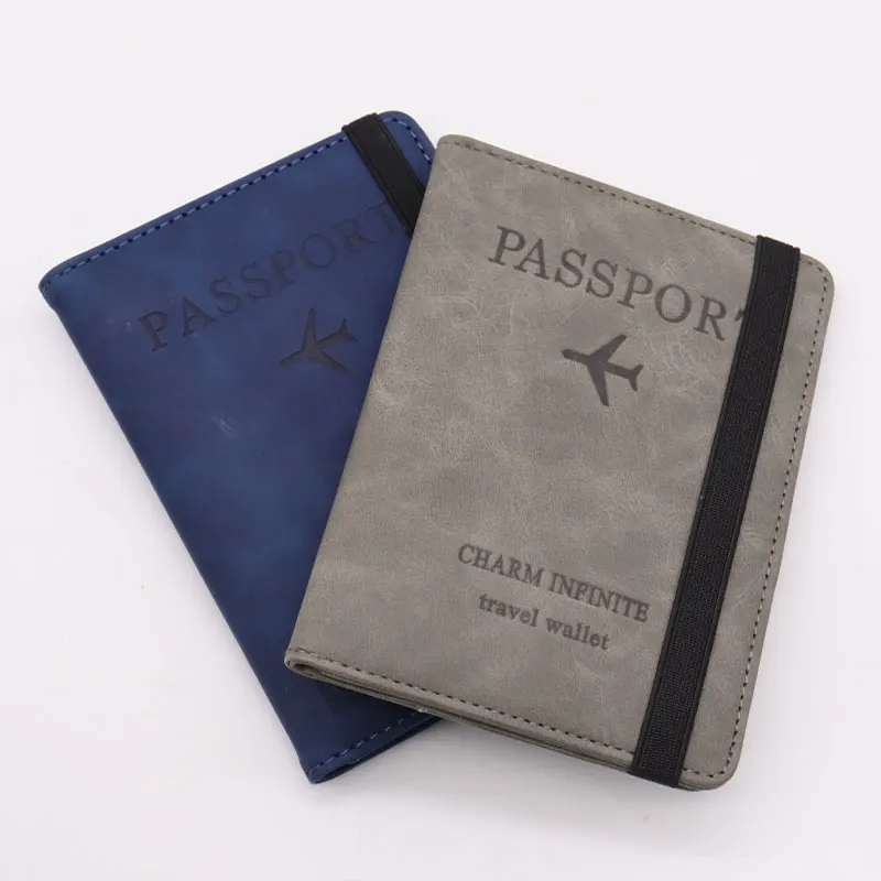 Wholesale Custom Logo Travel PU Leather Passport Cover Waterproof RFID Certificate Bag for Travel