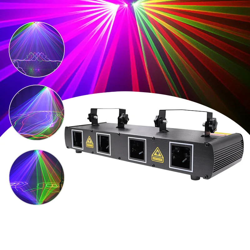 40w RGB color 4 head disco laser light RGB/4 for bar disco decorative projector for party lighting