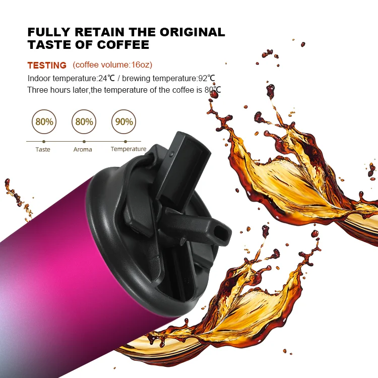 Everich Keep Warm or Cold SUS 304 Stainless Steel BPA Free Double Vacuum Insulation Powder Coating Coffee Bottle