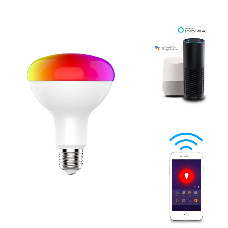 8w 12w 15w voice control color e26 warm white smart life alexa google 15 watt rgb purple bulbs b22 wifi smart e27 led light bulb