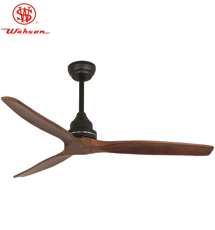 Stylish 52 Inch Solid Wood Blades Ceiling Fans Best Price AC/DC Ceiling Fan 100% Copper Motor Bring Strong Airflow S52-309B