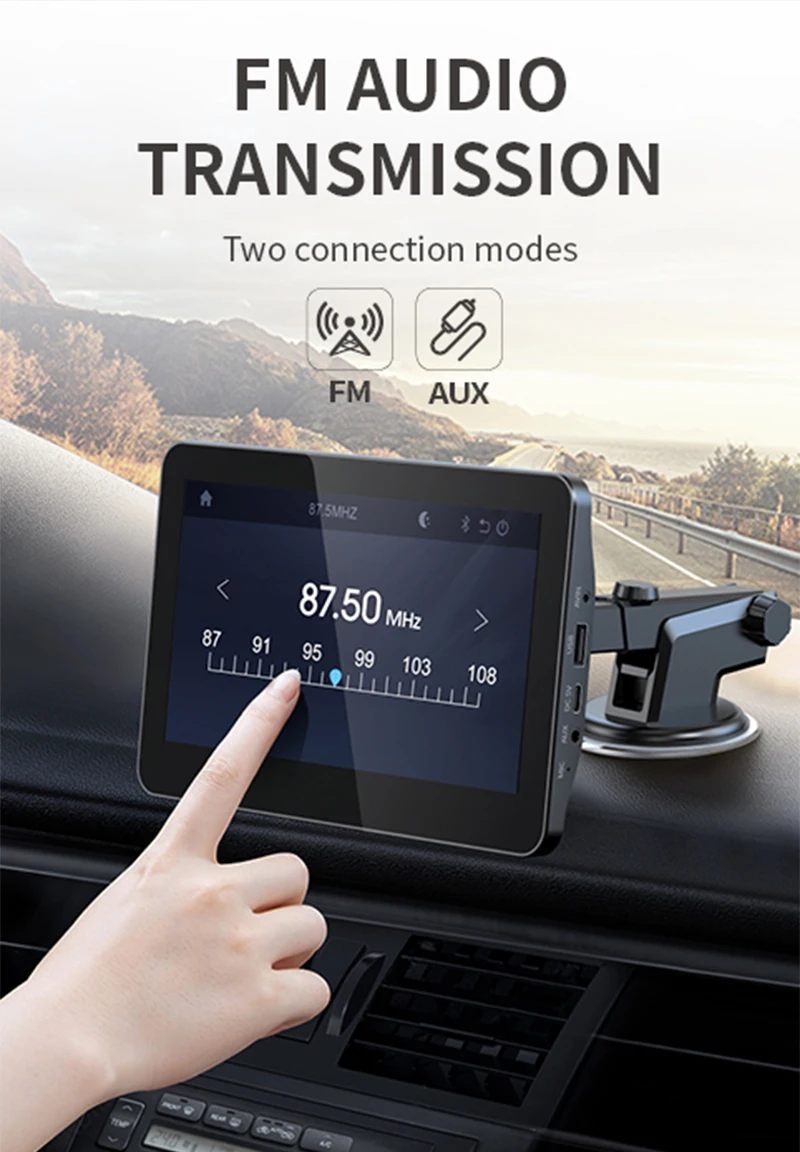 Сенсорный экран беспроводной carplay Android Auto Универсальный Автомобильный Радио плеер Wifi BT FM AUX Видео Портативный GPS навигация