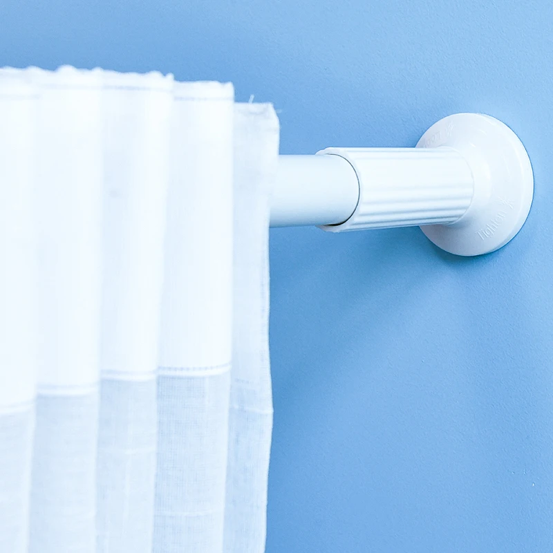 1.74-2.24m Punch-free indoor curtain rod clothesline pole bathroom toilet shower curtain rod retractable easy-to-disassemble sin