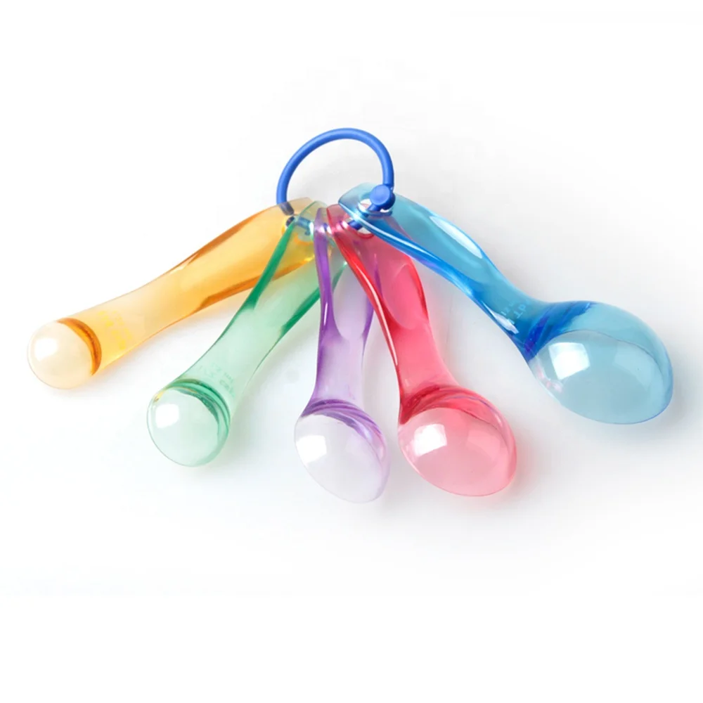 
New Design 5pc Colorful Plastic Measuring Spoons for Baking 