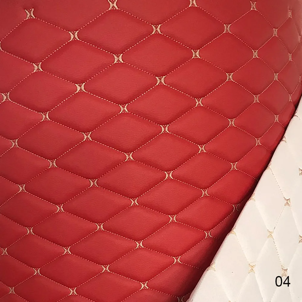 Leather Factory Thickened Waterproof Quilted Embroidered Car Interior Upholstery Synthetic Leather Material For Car Seat