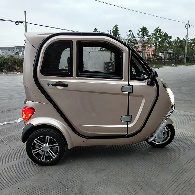 Classic hot selling closed electric tricycle 3 passengers 3 wheel electric cabin scooter with EEC for disabled