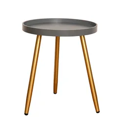 nordic round foldable hotel coffee table gold metal leg rustic outdoor living room coffee corner side table