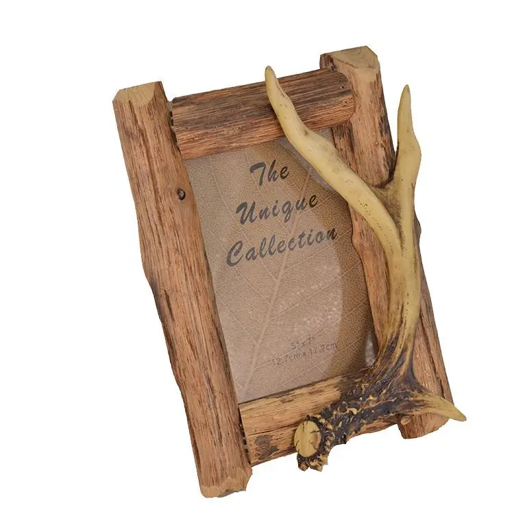Antique Imitate Carve Wholesale Wooden Design Ornament Photo Frame Resin Craft