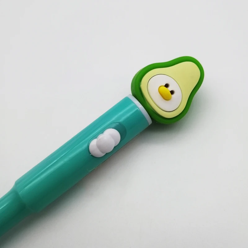Kawaii Fruit LED Neutral Pen Cute Avocado Gel Pen 0.5mm Black Blue Ink Pen For Kids Gifts School Office Stationery Supplies