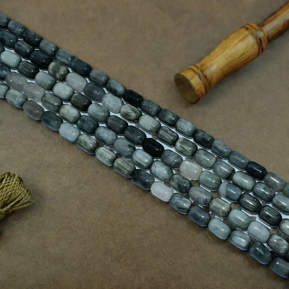 Wholesale 6*9mm Eagle Eye Tube Beads Natural Gemstones for DIY Jewelry Making