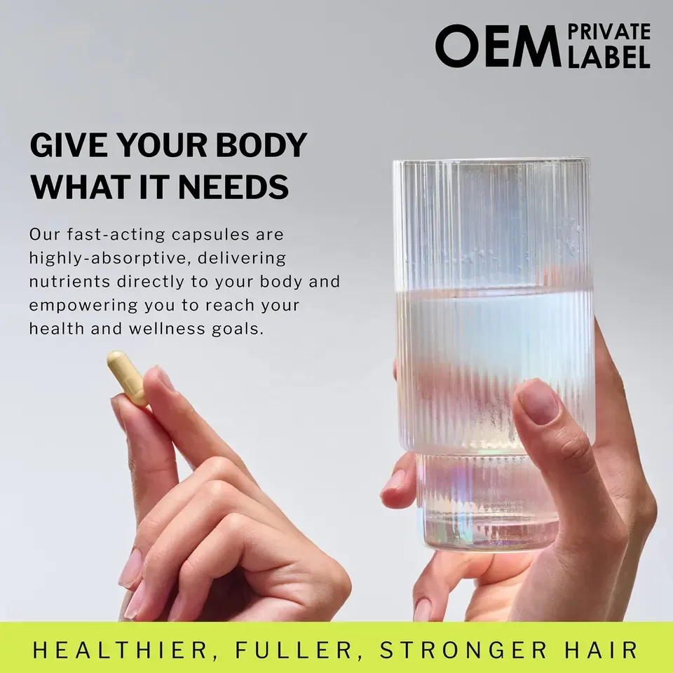 HOT Sale OEM  Biotin Saw Palmetto Supplement Vegen Healthy Strong Hair Hair Vitamins Hair Loss Supplement DHT Blocker Capsules