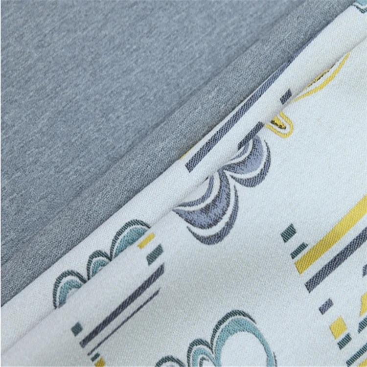 The Latest Design Gray Letters Embossed Jacquard Style Hotel Temperature Control Dust-Proof Grommet Polyester Blackout Curtain/