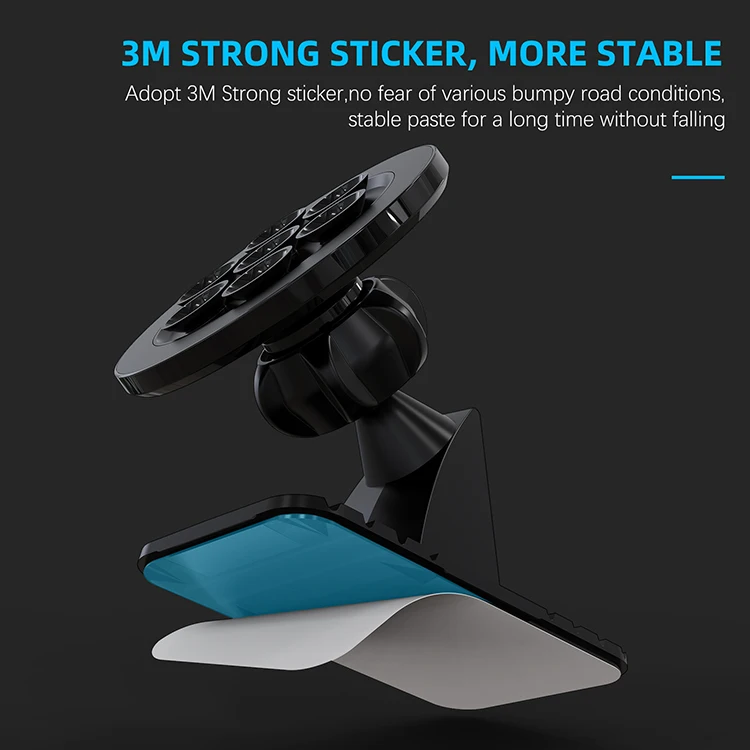 Shellbox bendable mounted strong stickness sucker magnetic car phone holder for car with metal sheet