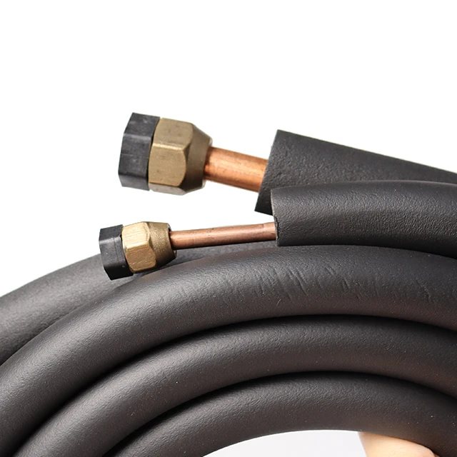 Mini Split Systems Black Rubber AC Insulation Copper Pipe