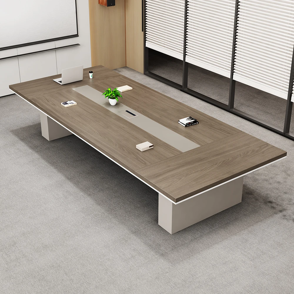 Custom Luxury Modern 16 Pex Wireless Office Furniture Conference Table Socket Conference Table And Chairs Set With Vga And Hdmi
